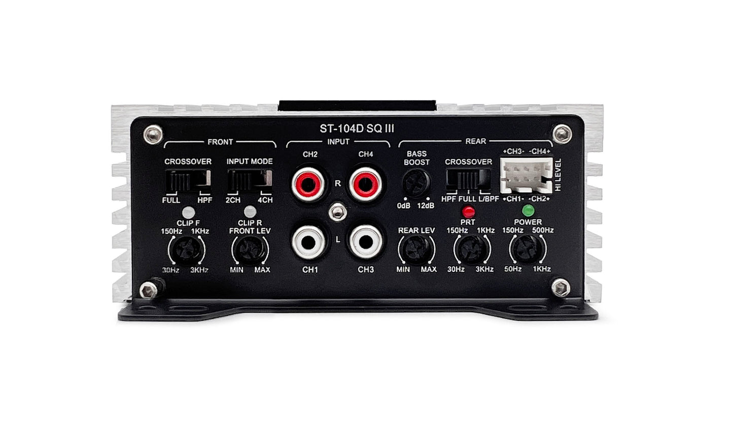ST-104D SQ III | Zapco ST-D Compact Series 4-Ch 400 watt Class D Compact Amplifier