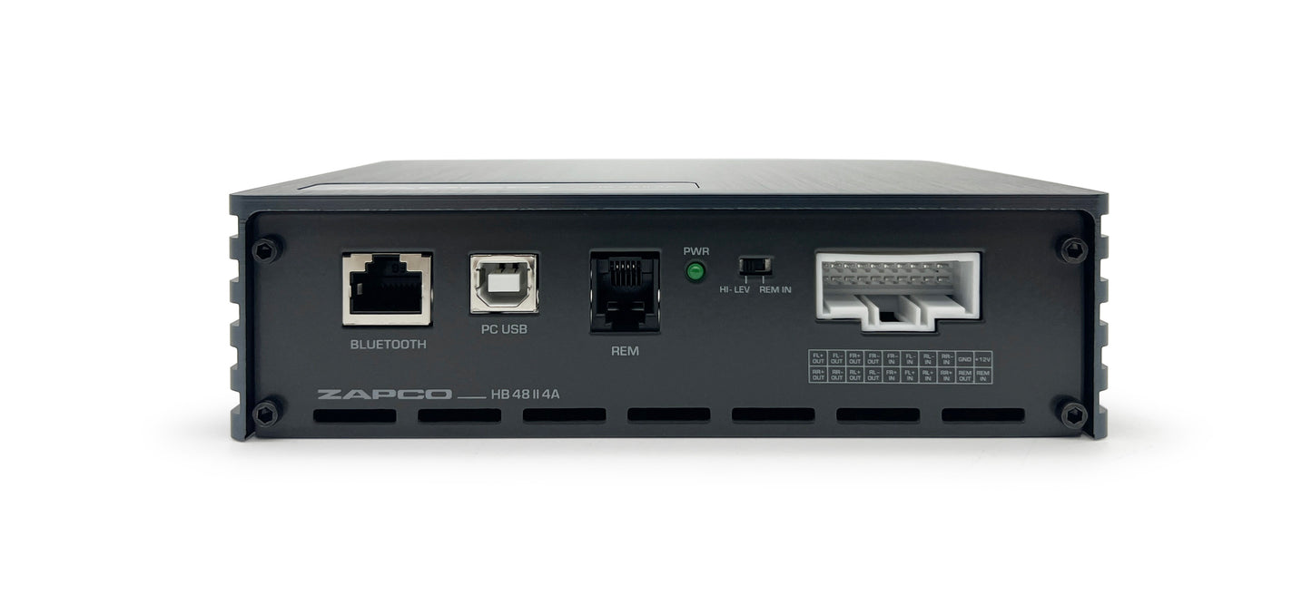 HB 48 II 4A | Zapco Harmony HB II Series Integrated 8-Ch. DSP / 4-Ch. 280 watt Class AB Amplifier