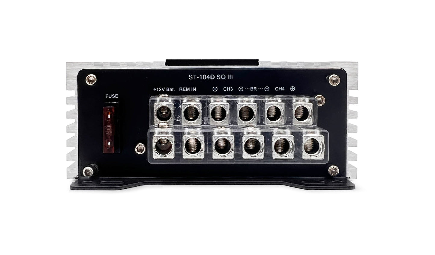 ST-104D SQ III | Zapco ST-D Compact Series 4-Ch 400 watt Class D Compact Amplifier